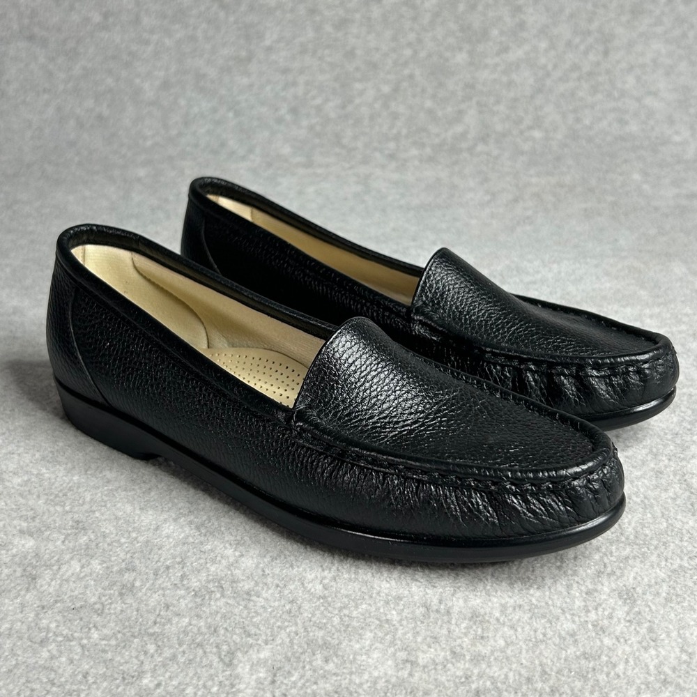 SAS Tripad Comfort Leather Loafers Black Slip On Shoes Women's‎ 10.5